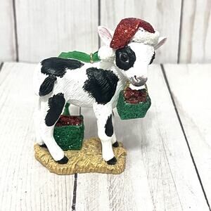 Danbury Mint The Baby Animal Ornaments Calf Cow Christmas Holiday Ornament
